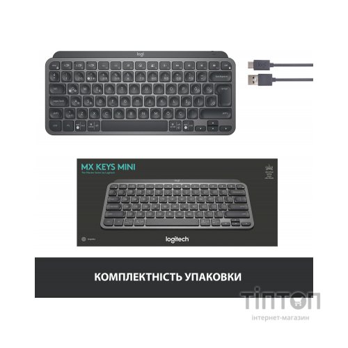 Клавіатура Logitech MX Keys Mini Wireless Illuminated Graphite (920-010501)