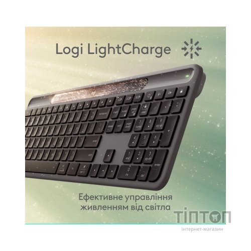 Клавіатура Logitech Slim Solar+ Bluetooth Graphite (920-013764)