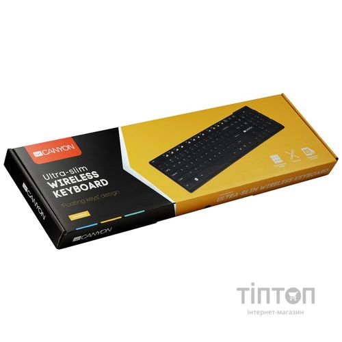 Клавіатура Canyon W2 Wireless Black (CNS-HKBW2-RU)