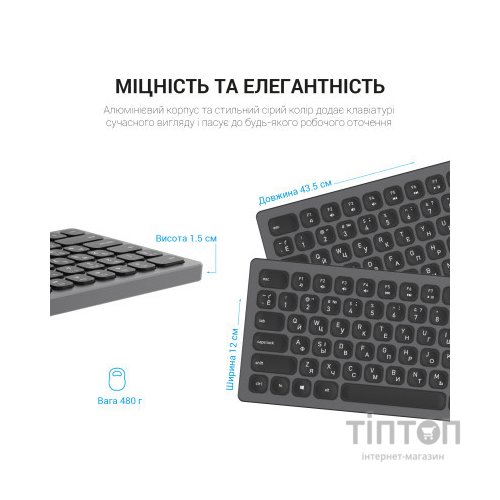 Клавіатура OfficePro SK1550 Wireless Black (SK1550B)