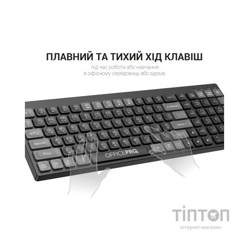 Клавіатура OfficePro SK985B Wireless/Bluetooth Black (SK985B)