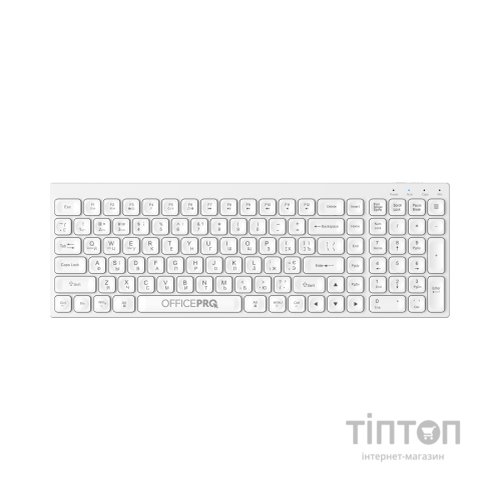 Клавіатура OfficePro SK985W Wireless/Bluetooth White (SK985W)