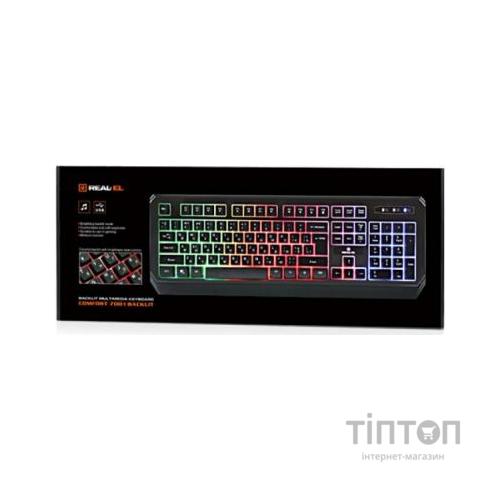 Клавіатура REAL-EL 7001 Comfort Backlit Black