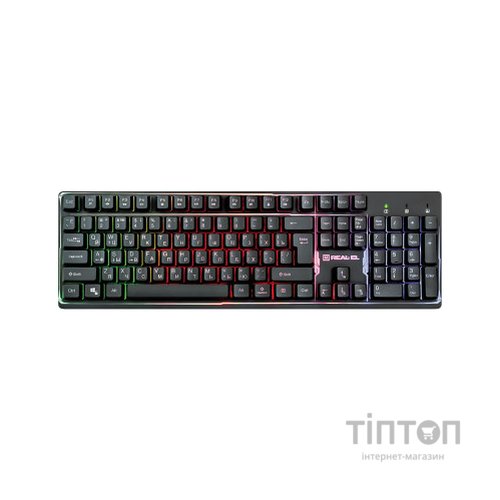 Клавіатура REAL-EL 7011 Comfort Backlit Black