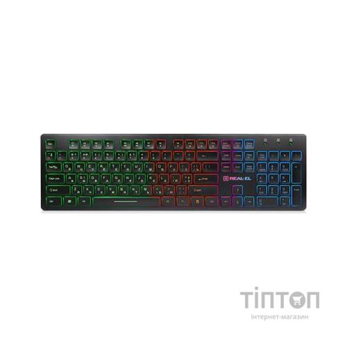 Клавіатура REAL-EL 7070 Comfort Backlit, black