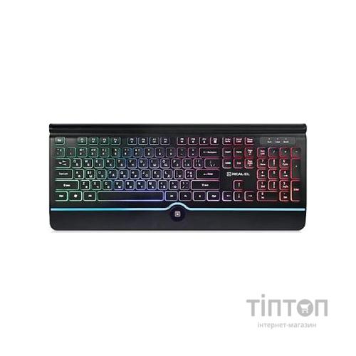 Клавіатура REAL-EL 8000 Comfort Backlit Black