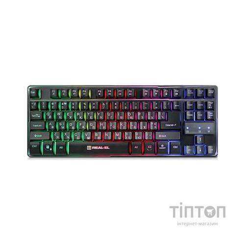 Клавіатура REAL-EL 8710 Gaming TKL Backlit, black