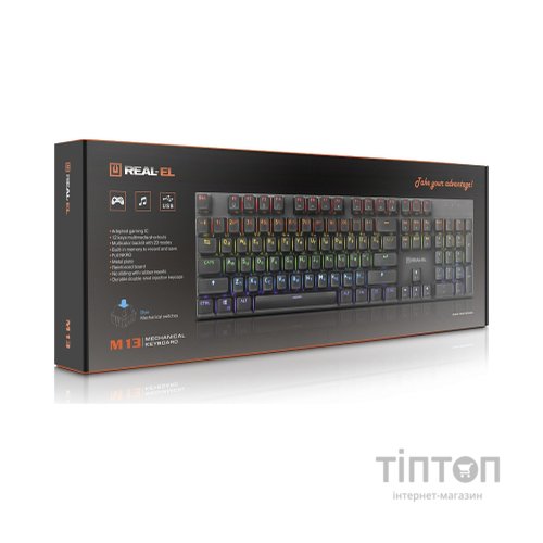 Клавіатура REAL-EL M 13 Grey