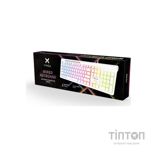 Клавіатура Vinga KB-460 White