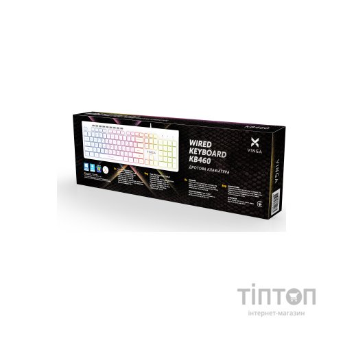 Клавіатура Vinga KB-460 White