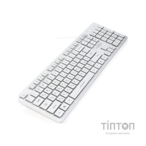 Клавіатура Vinga KB410 White