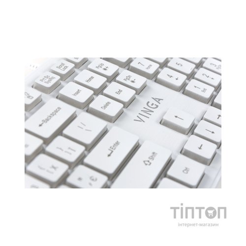 Клавіатура Vinga KB410 White