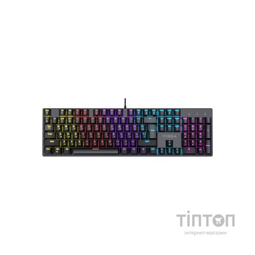 Клавіатура Vinga KBGM-100 LED Blue Switch USB Black (KBGM-100 Black)