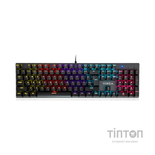 Клавіатура Vinga KBGM-101 LED Red Switch USB Black (KBGM-101 Black)