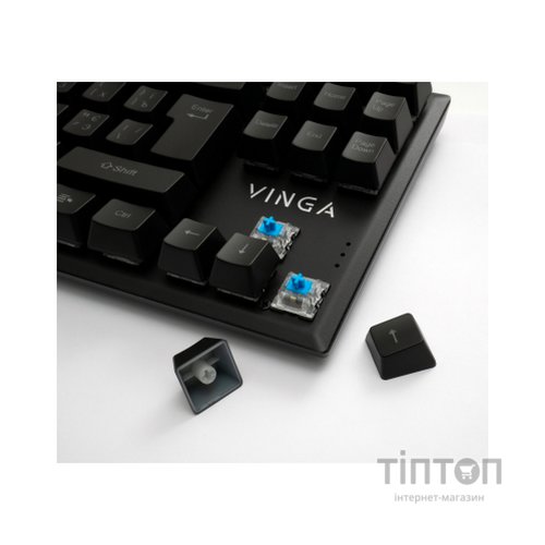Клавіатура Vinga KBGM-110 87 key LED Blue Switch USB Black (KBGM-110 Black)