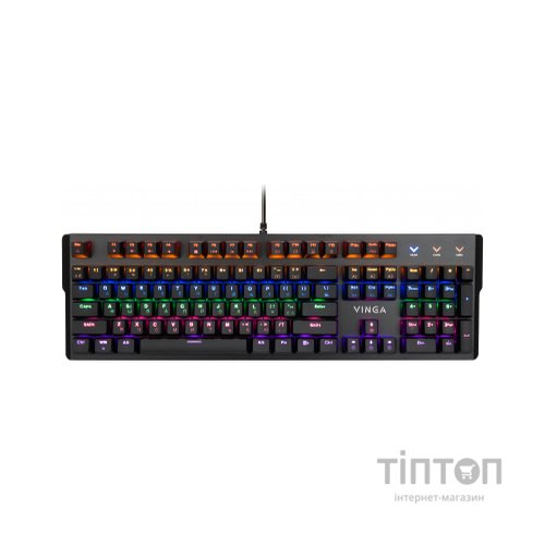 Клавіатура Vinga KBGM160 LED Outemu Blue USB Black (KBGM160 Black)