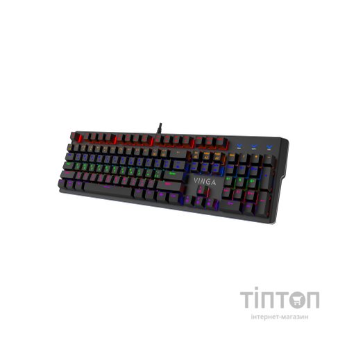 Клавіатура Vinga KBGM160 LED Outemu Blue USB Black (KBGM160 Black)