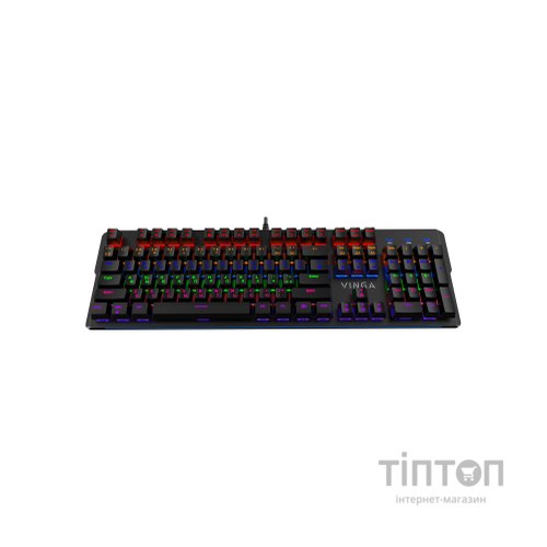 Клавіатура Vinga KBGM160 LED Outemu Blue USB Black (KBGM160 Black)