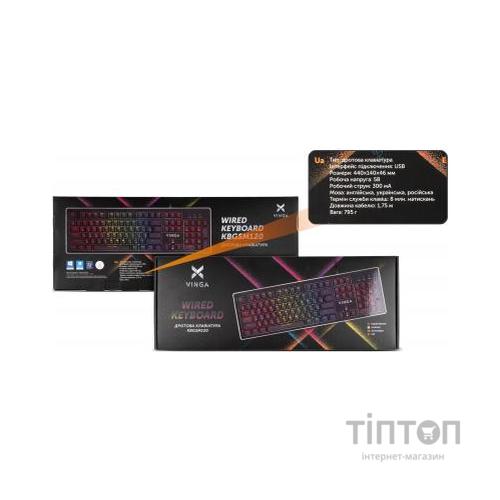 Клавіатура Vinga KBGSM120 Black