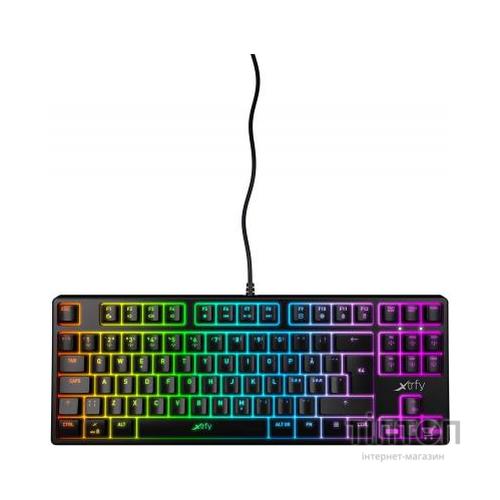 Клавіатура Xtrfy K4 TKL RGB Kailh Red Ukr-Ru Black (XG-K4-RGB-TKL-R-UKR)
