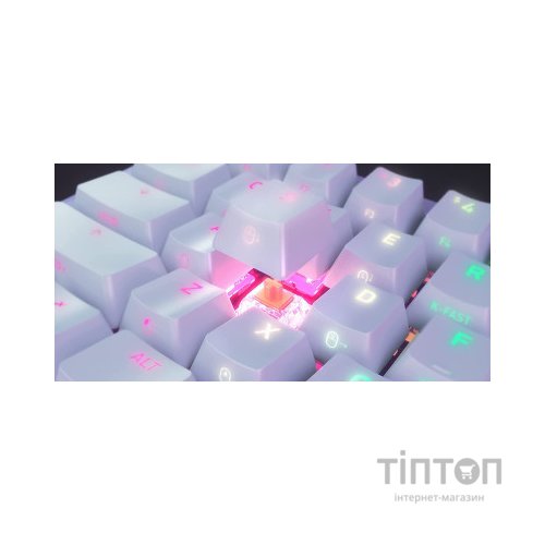 Клавіатура Xtrfy K5 68 keys Kailh Red Hot-swap RGB UA White (K5-RGB-CPT-TPWHITE-R-UKR)
