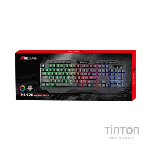 Клавіатура Xtrike ME KB-306 LED USB UA Black (KB-306UA)