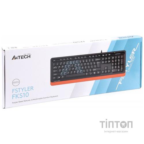 Клавиатура A4Tech Fstyler FKS10 Orange USB
