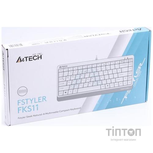 Клавиатура A4Tech Fstyler FKS11 White USB