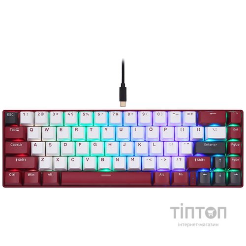 Клавиатура беспроводная Motospeed BK67 Longhua Red Red (mtbk67rmr)