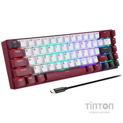 Клавиатура беспроводная Motospeed BK67 Longhua Red Red (mtbk67rmr)