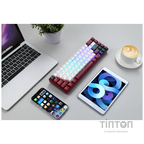 Клавиатура беспроводная Motospeed BK67 Longhua Red Red (mtbk67rmr)