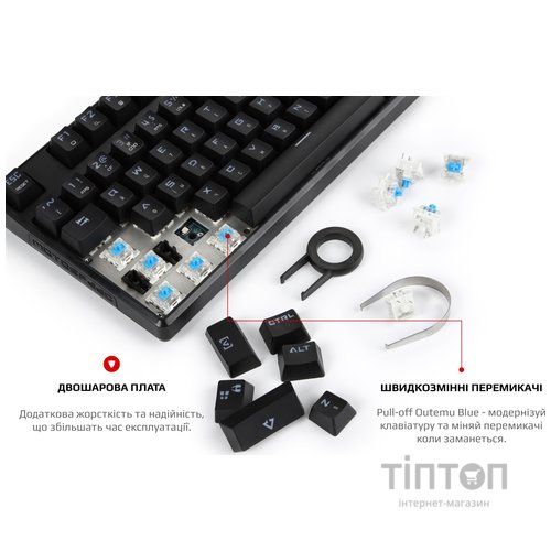 Клавиатура Motospeed CK107 (K96) Outemu Blue Black USB