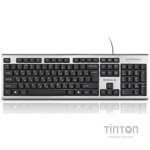 Клавиатура REAL-EL 507 Standard Silver USB