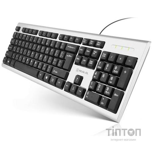Клавиатура REAL-EL 507 Standard Silver USB