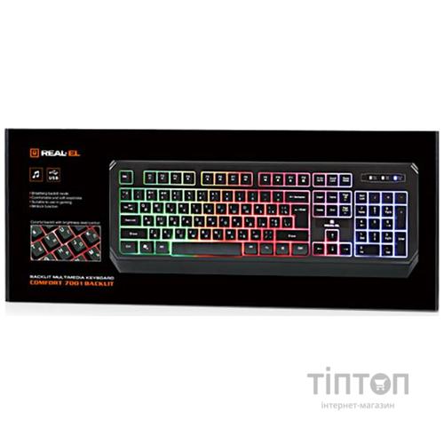 Клавиатура REAL-EL Comfort 7001 Black USB UAH