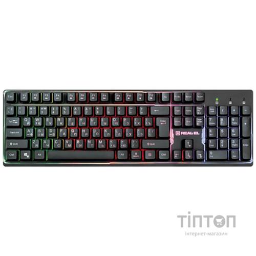 Клавиатура REAL-EL Comfort 7011 Backlit Black USB UAH