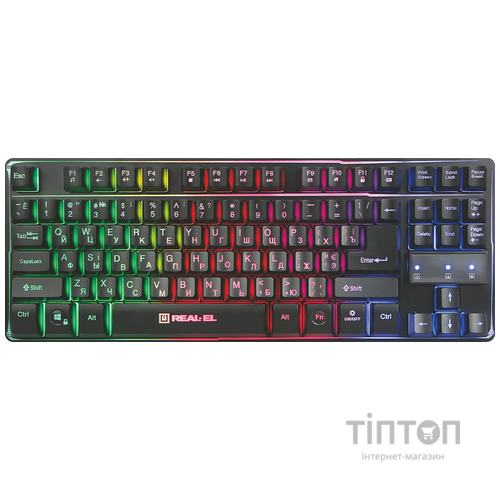 Клавиатура REAL-EL Gaming 8710 TKL Backlit Ukr Black