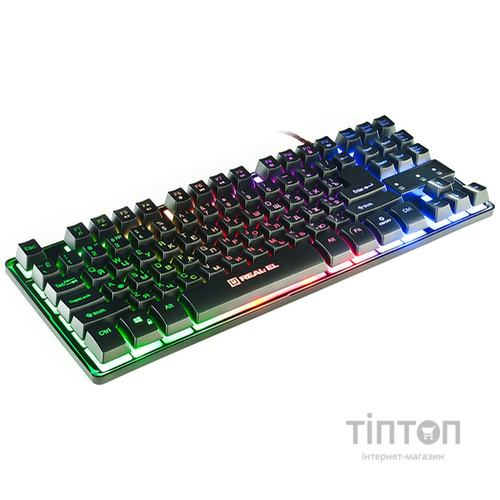 Клавиатура REAL-EL Gaming 8710 TKL Backlit Ukr Black