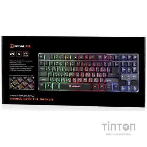 Клавиатура REAL-EL Gaming 8710 TKL Backlit Ukr Black