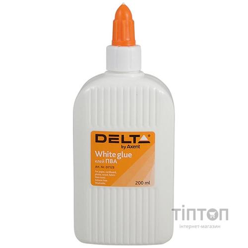 Клей Delta by Axent White glue, PVA, 200 мл, cap dispenser (D7123)