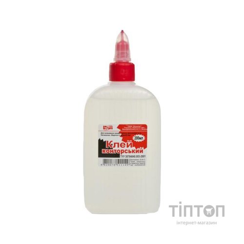 Клей КіП конторський полімерний 200 мл з суперковпачком (GLUE-KIP-KONT-200ML)