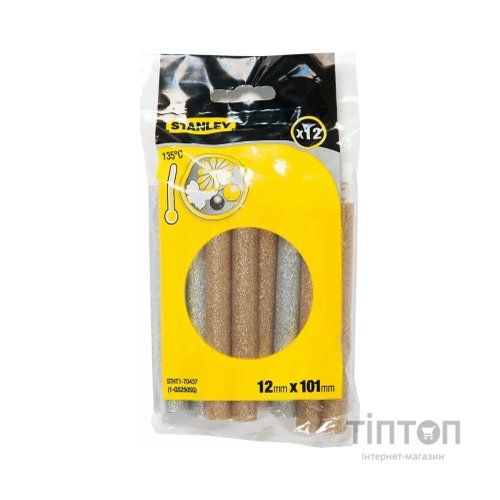 Клейові стержні Stanley d=11,3 мм, L= 100 мм, низкотемпературный, два цвета, 12 шт (STHT1-70437)
