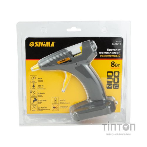 Клейовий пістолет Sigma автономний 8мм 8Вт/6В (2721241)
