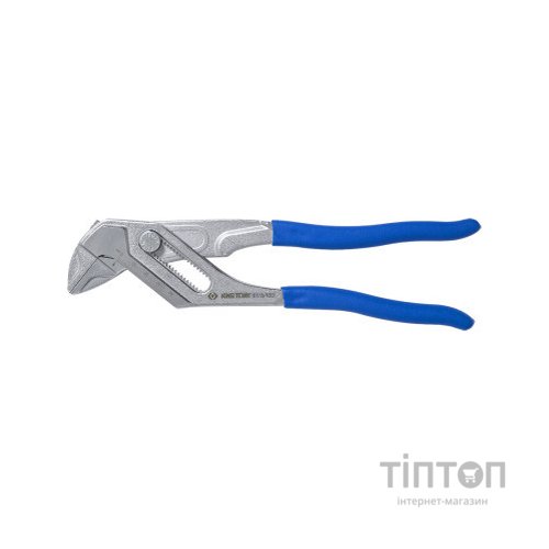 Кліщі KING TONY переставні 10" (250 мм) кнопковий механізм з тріскачкою (6518-10C)