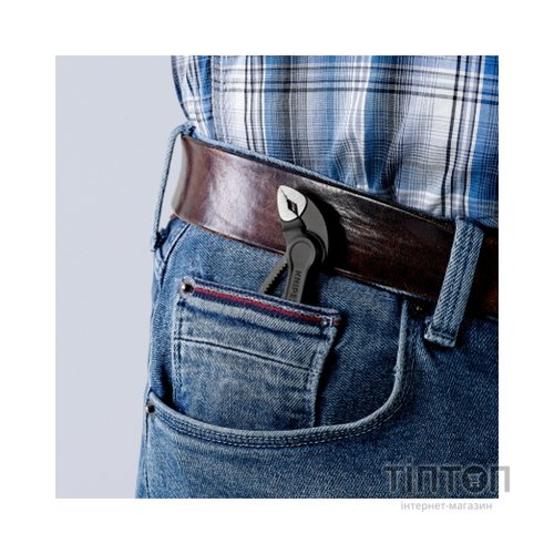 Кліщі KNIPEX COBRA XS переставні з фіксатором, 28 мм (1"), под ключ 24 мм, L-100 мм, Cr-V (87 00 100)