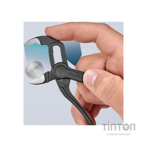 Кліщі KNIPEX COBRA XS переставні з фіксатором, 28 мм (1"), под ключ 24 мм, L-100 мм, Cr-V (87 00 100)