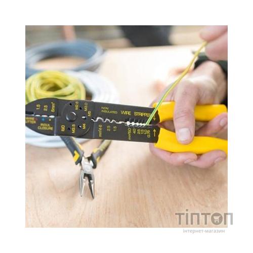 Кліщі Stanley для обжима, L = 220 мм, d обж 1.5, 2.5, 6 мм (STHT0-75414)