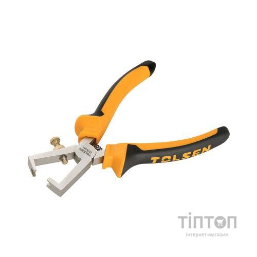 Кліщі Tolsen для зняття ізоляції 160 мм Ерго рукоятки (10013)