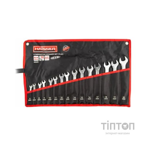 Ключ HAISSER 15шт.CRV Cold Stamped 48429 (97387)