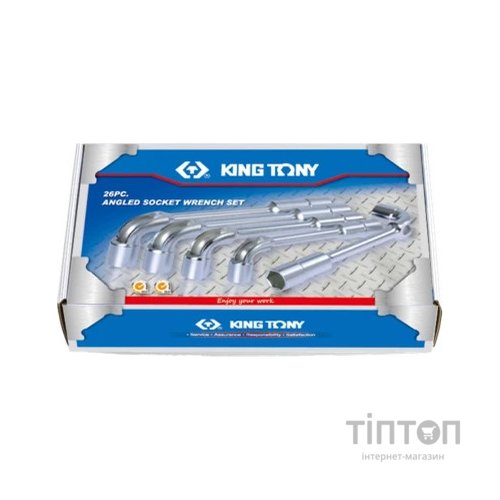 Ключ KING TONY Г-подібний 26 шт., 8-19 мм (1826MR)